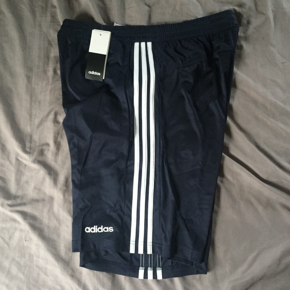 Adidas Striped Athletic Shorts New NWT